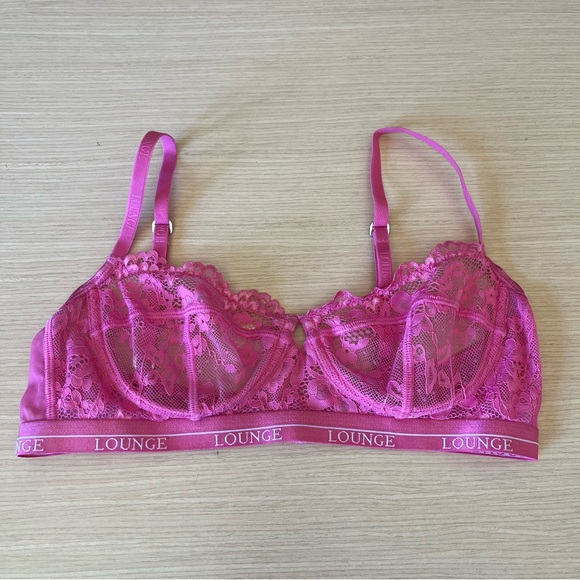 💕2/$35 💕Lounge Pink Lace Bra 34C - Picture 3 of 7
